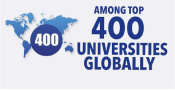 Among top 400 Universities Globally